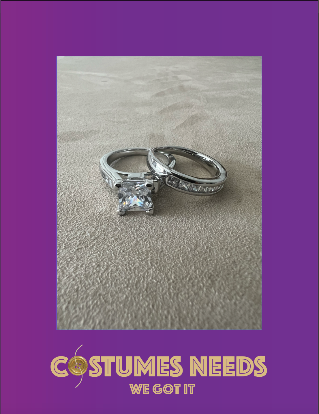 Costume Engagement Ring Set